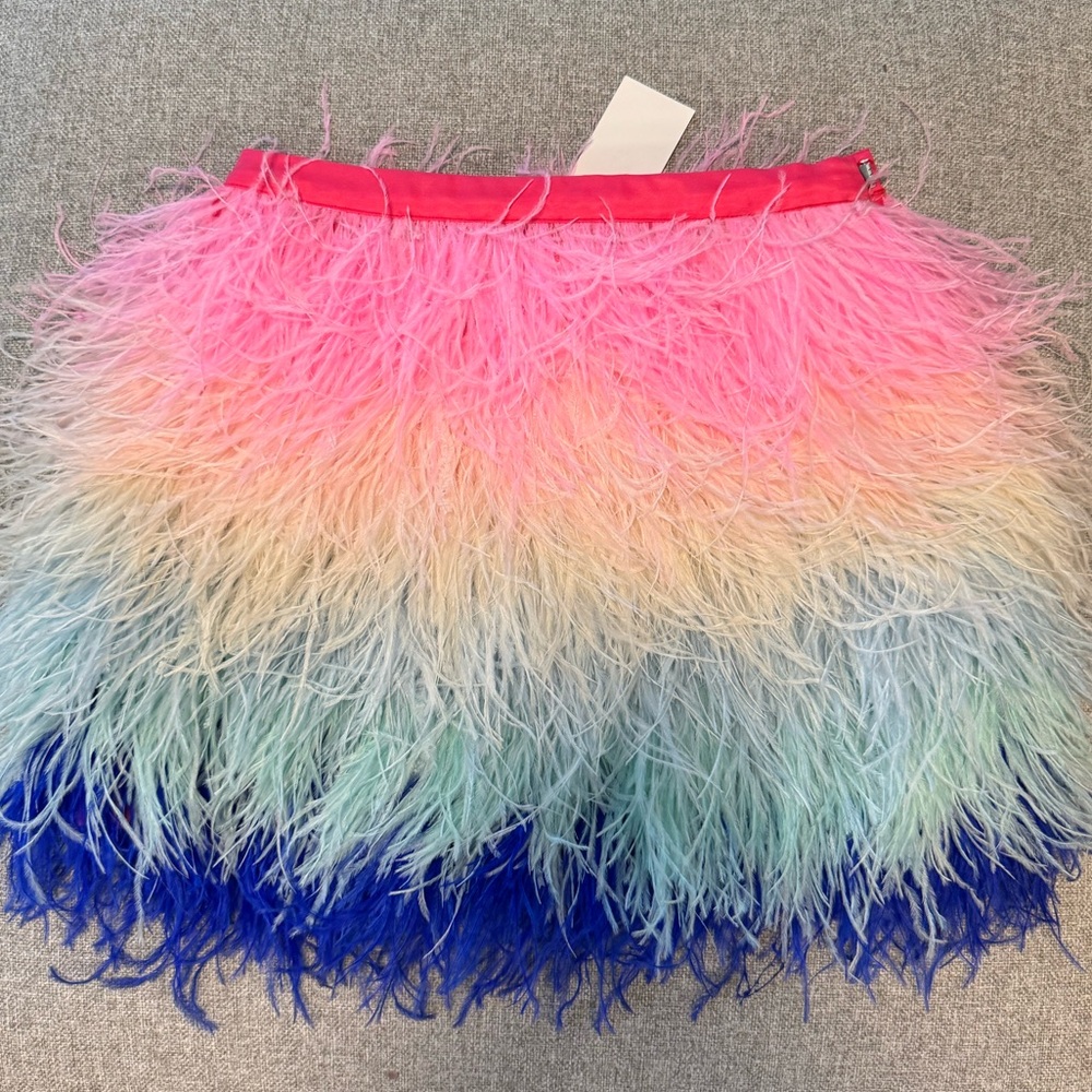 Neubyrne Multi Colored Feather Skirt